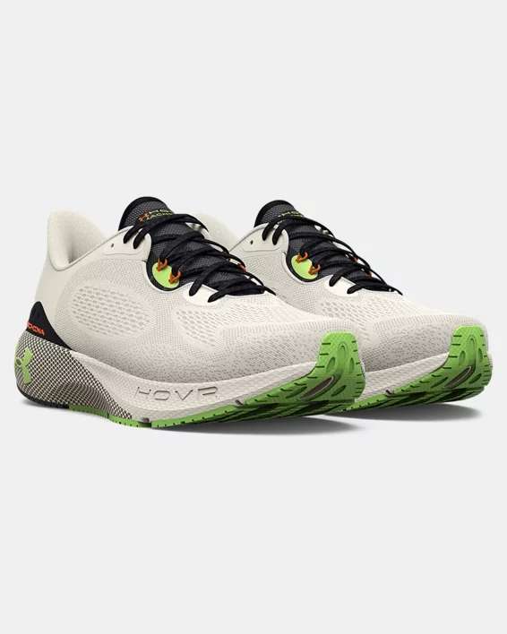 Chaussures running Under Armour Hovr Machina 3 pour Homme - Couleur blanche / verte, Tailles 40 à 47.5