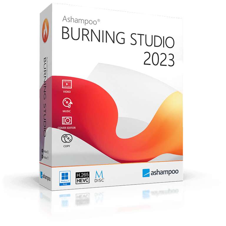 Licence à Vie 1 appareil pour le logiciel Ashampoo Burning Studio 2023 Gratuit sur PC (Dématérialisé)