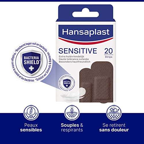 Pansements Hypoallergéniques Peaux Foncée Prédécoupés Hansaplast Sensitive