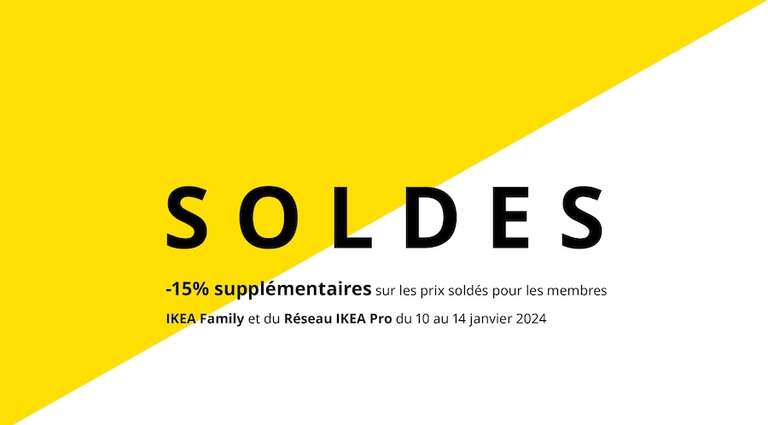 [Ikea Family] 15% de réduction supplémentaire du 10 au 14 janvier sur les articles soldés en ligne et en magasin