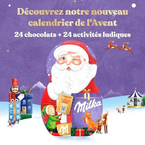 Calendrier de l'Avent Père Noël Milka - 24 Chocolats + 24