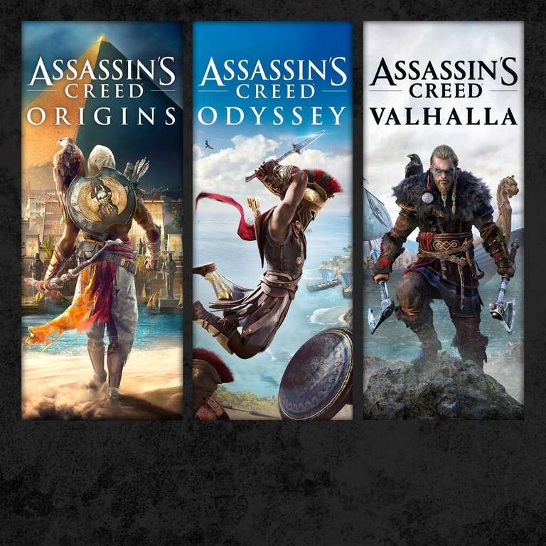 Pack Assassin's Creed Mythology : Valhalla + Origins + Odyssey sur PS4 & PS5 (Dématérialisé - Store BR)
