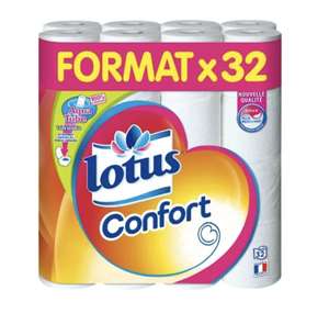 Papier hygiénique Lotus Confort Blanc - 32 rouleaux (Via 5.75€ sur Carte Fidélité)