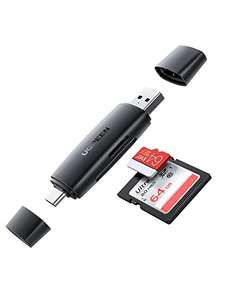 Lecteur de carte SD Ugreen - Adaptateur double USB 3.2 et USB-C, Accès Simultané à 2 Cartes SD/Micro SD (Vendeur Tiers, via coupon)