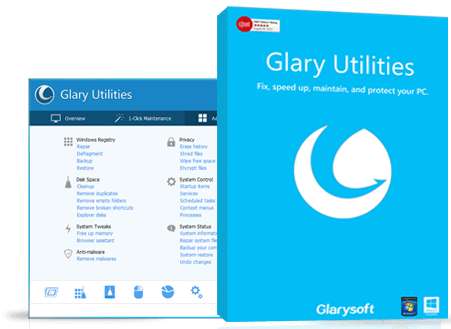 Logiciel Glary Utilities Pro gratuit sur PC - licence d'un an, 3 postes (dématérialisé)