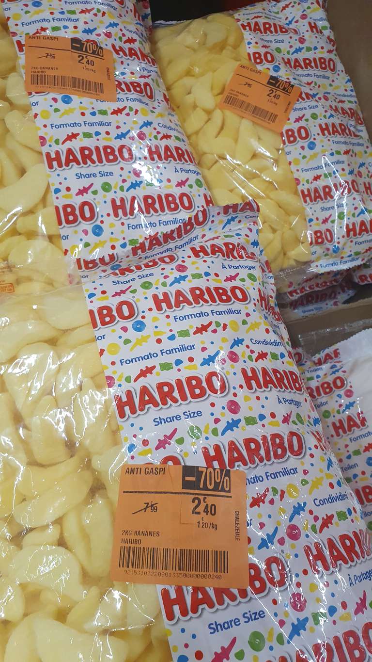 Sachet de bonbons Bananes Haribo - 2kg, Chalezeule (25)