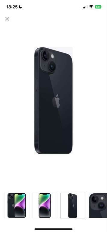 Smartphone 6.1" Apple iPhone 14 - 128 Go (différents coloris) - Vendeur Carrefour