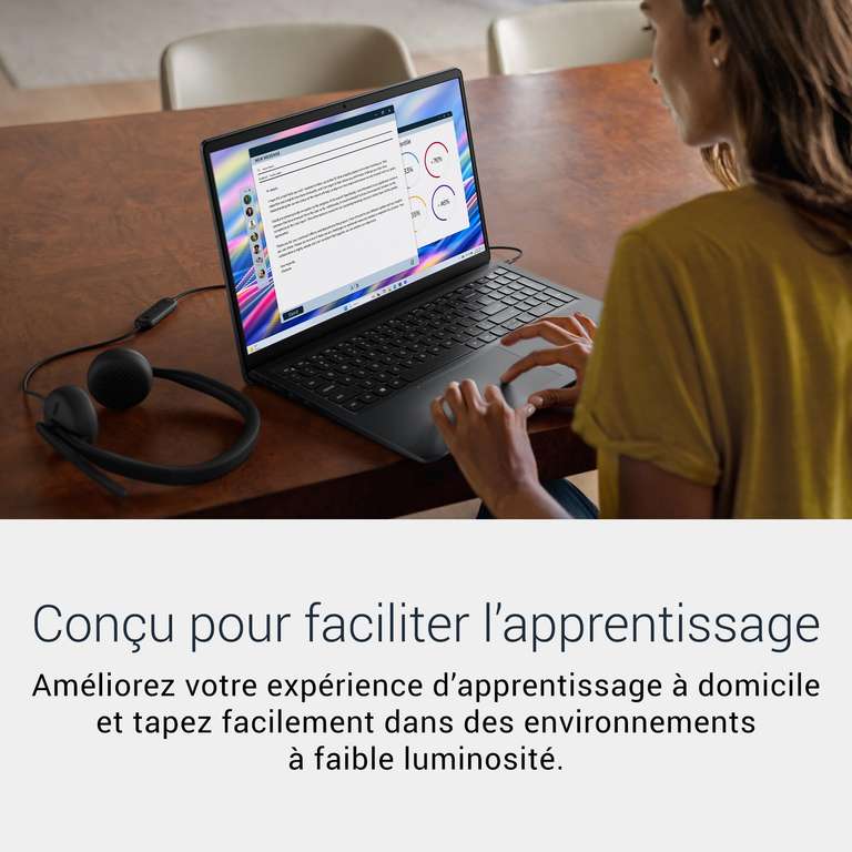 PC Portable Dell 15 DC15250 - écran 15,6" FHD 120 Hz, Intel Core I5-1334U, 16 Go RAM, 512 Go SSD, Windows 11