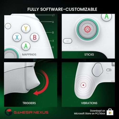 Manette filaire GameSir G7 SE - Joysticks à effet Hall, compatible Xbox/PC