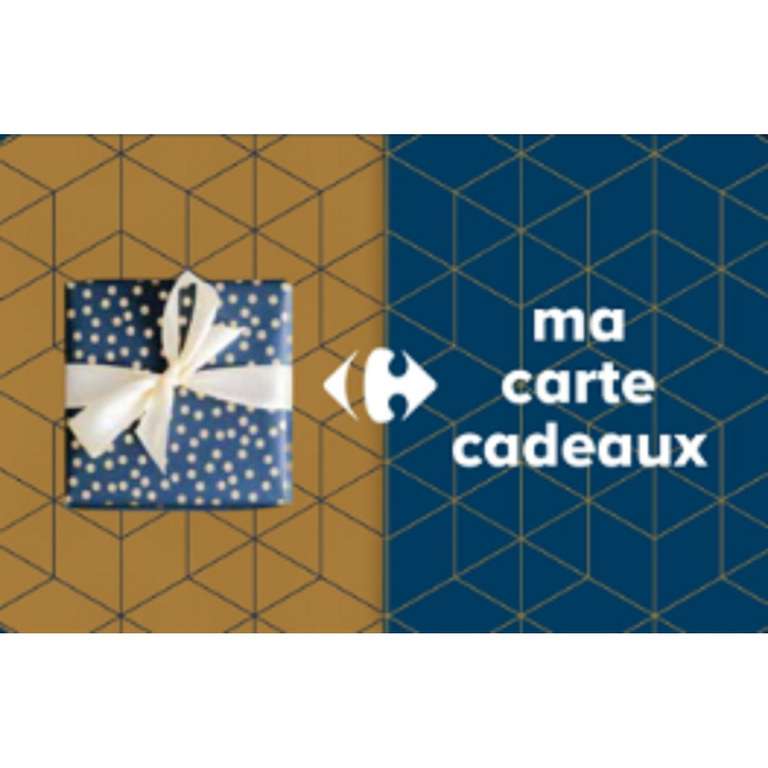 5% de réduction sur les e-carte cadeau Carrefour de 25€, 50€ et 100€ (Dématérialisé)