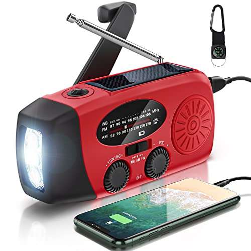 Radio/Batterie Solaire Portable Aokbon - Radio d'urgence 2000mAh (via coupon - vendeur tiers)