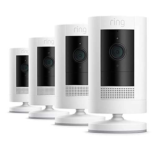 [Prime] Lot de 4 Caméras de surveillance Extérieure sans fil Ring Stick Up Cam
