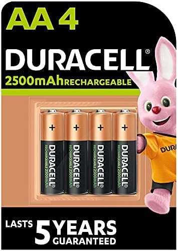 Lot de 4 piles rechargeables Duracell (via abonnement)
