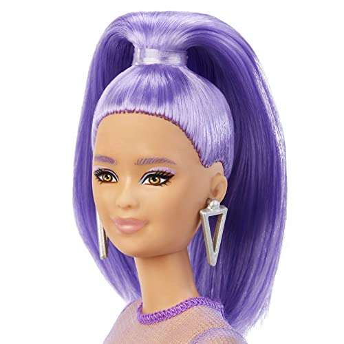 Sélections de Barbie Fashionista à -60% - Ex : Barbie Fashionista robe violette
