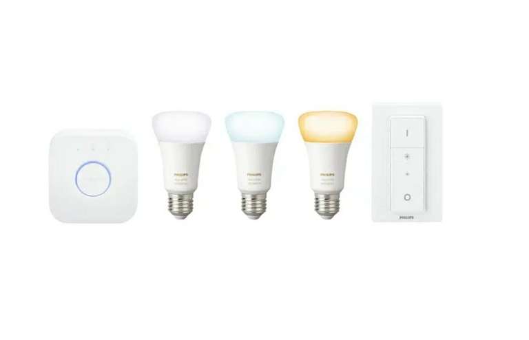 Pack Philips Hue - 3 ampoules White Ambiance E27 + Variateur + Pont (doitgarden.ch - Frontaliers Suisse)