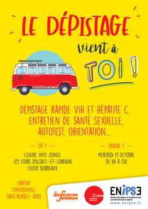 Dépistage gratuit VIH et Hépatite C - Centre info jeunes Bordeaux (33)