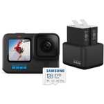 Pack caméra sportive GoPro Hero 10 + Samsung EVO Plus 128 Go + Dual Battery Charger (Frontaliers Suisse)