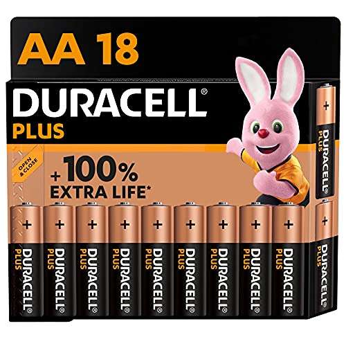 Lot de 18 piles Duracell Plus AA 18