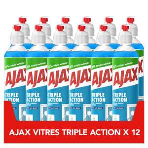 Lot de 12 Vaporisateur Nettoyant AJAX - Vitres Triple Action, 12 x 550 ml [ via prévoyez et économisez]