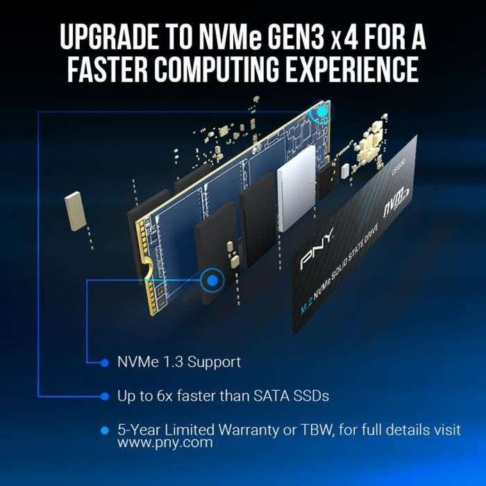 Disque SSD interne M.2 NVMe PNY CS1030 - 250Go