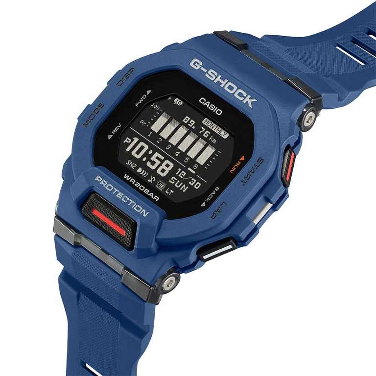 Montre Casio G Shock GBD-200-2ER - Bleu, Bluetooth, rétro-éclairage LED, 20 bars