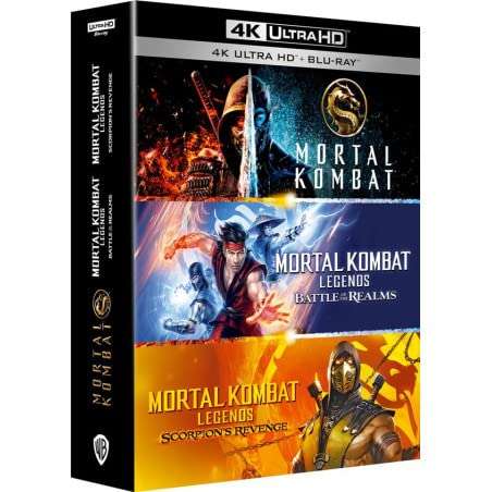 Coffret Blu-ray 4K Mortal Kombat Trilogie : 2021 + Legends: Scorpîon Revenge + Legends: Battle Of The Realms (vendeur tiers)