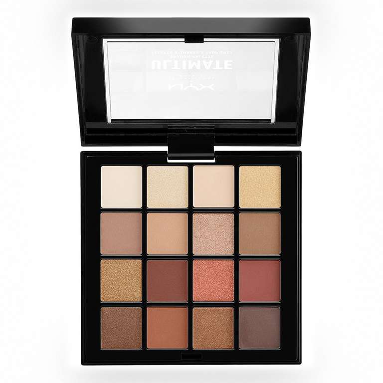 Sélection de produits de maquillage NYX en promotion - Ex : Palette yeux Ultimate Shadow - 5 modèles disponibles (16 fards)