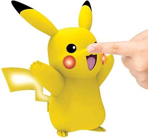 Figurine électronique Interactive My Partner Pikachu Pokémon avec capteurs tactiles Qui Parle, Bouge et s'illumine