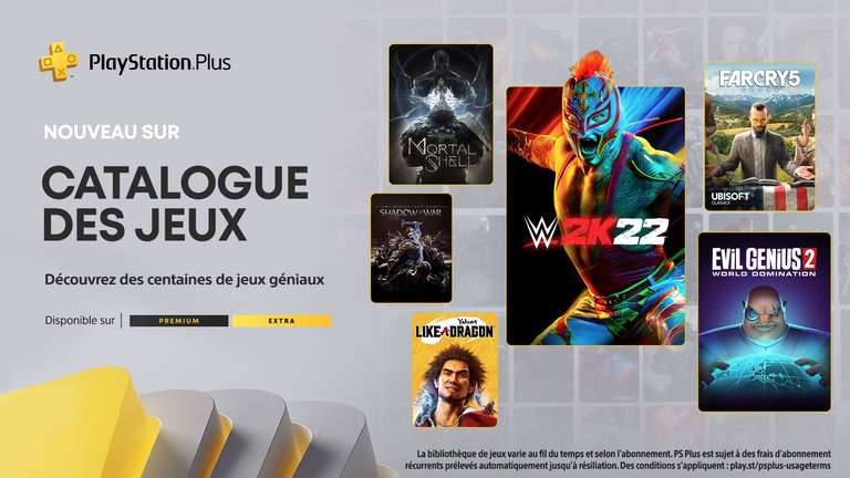 [PS+ Premium & Extra] Far Cry 5, Judgment, Mortal Shell, WWE 2K22... rejoignent le catalogue sur PS4 & PS5 (Dématérialisé)