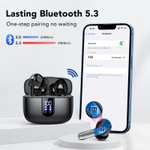 Ecouteurs sans fil IKT X08 - Bluetooth 5.3, 50h d'autonomie, Contrôle tactile, Basses Profondes (Vendeur tiers - via coupon)