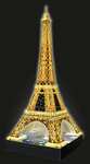 Puzzle 3D Ravensburger - Puzzle 3D Building - Tour Eiffel illuminée - A partir de 10 ans, 216 pièces numérotées