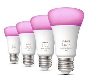 Pack de 4 ampoules Philips Hue White and color ambiance - E27, 60W