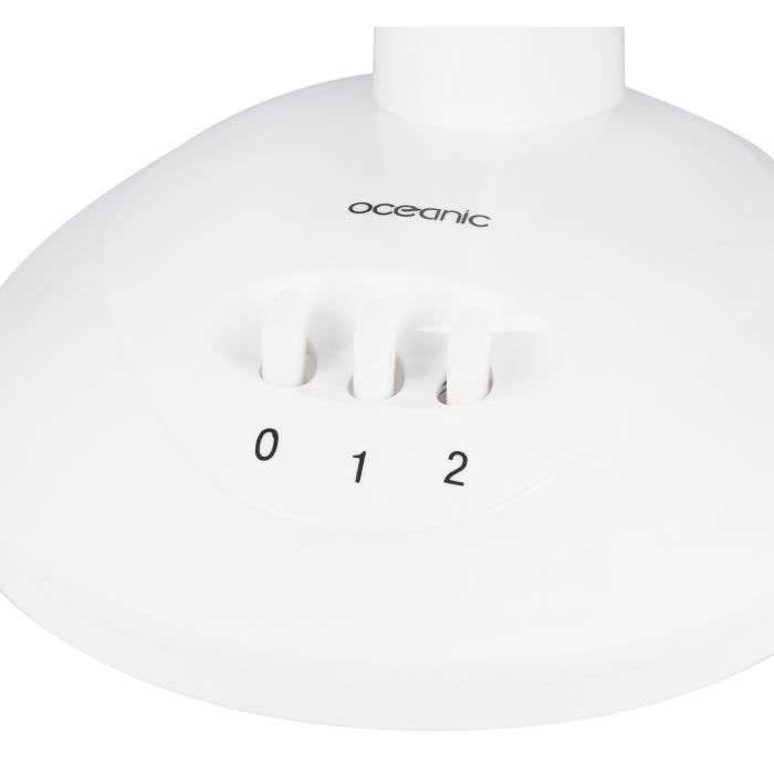 Ventilateur de table Oceanic - 30W, Diamètre 23 cm, 2 vitesses, Oscillant (10.49€ pour les membres CDAV)