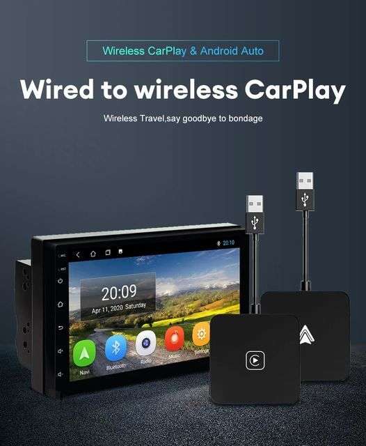 Adaptateur Carplay ou Android auto filaire vers sans fil
