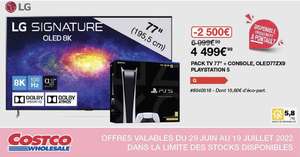 [Carte Costco] Pack TV Signature TV 77" OLED77ZX9 8K + PS5 Digitale - Pontault-Combault (77)