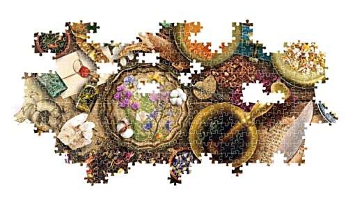 Puzzle 1000 pièces Clementoni Bureau d'Herboriste - Format Panorama 98 x 33 Cm - À Partir de 14 Ans