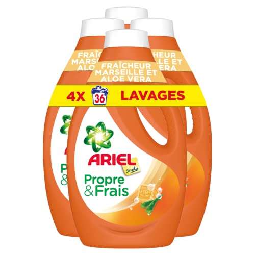4 Bidons de Lessive Liquide Ariel Simply - 144 Lavages