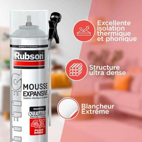 Mousses Expansives Rubson Isolation Thermique et Phonique - 500ml