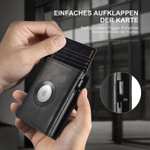Portefeuille Airtag - Compartiment monnaie avec protection RFID, Interrupteur magnétique, Mécanisme pop-up (vendeur tiers)