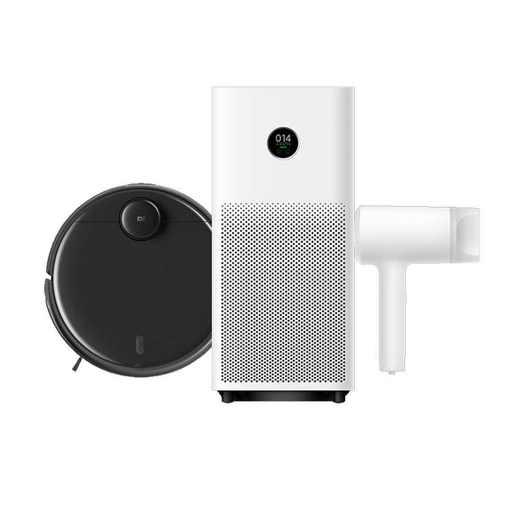 Pack maison connectée Xiaomi: Aspirateur Mi Robot Vacuum-Mop 2 Pro + Sèche Cheveux Mi Ionic Hair Dryer + Xiaomi Smart Air Purifier 4