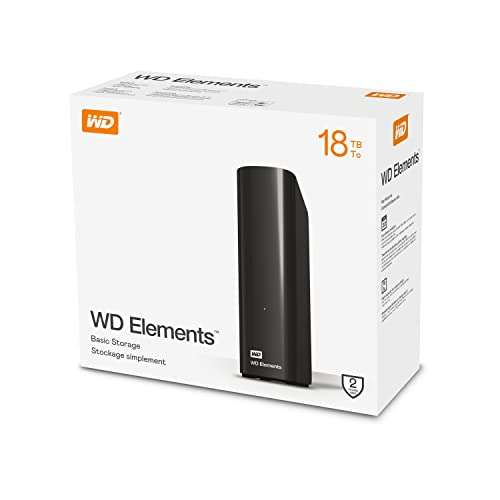 Disque dur externe Western Digital Elements Desktop - 18 To, 3.5" ,USB 3.0