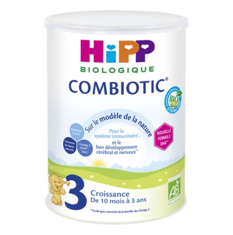 Lot de 3 boites de lait croissance 3 HiPP Combiotic (De 10 mois à 3 ans) - 3 x 800g