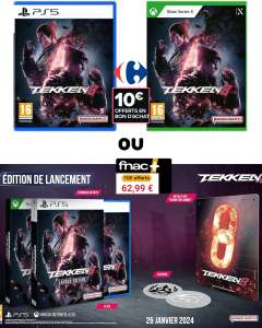 [Précommande] Tekken 8 sur PS5 ou Xbox Series X : Éd. Standard +10€ en BA sur rayons Maison & Loisirs / Édition Launch +10€ compte adhérent
