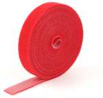 Bande velcro / Attache-câble - 5 mètres, Largeur 10mm (Rouge)