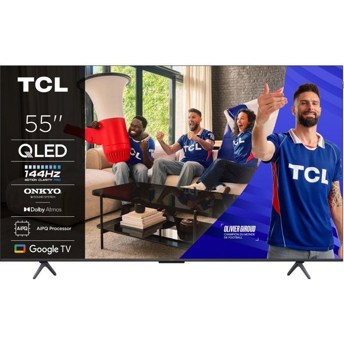TV 55" TCL 4K QLED Pro 55T8B 2024 - 144Hz, 4K Ultra HD, HDR Pro, Smart TV by Google — Cdiscount
