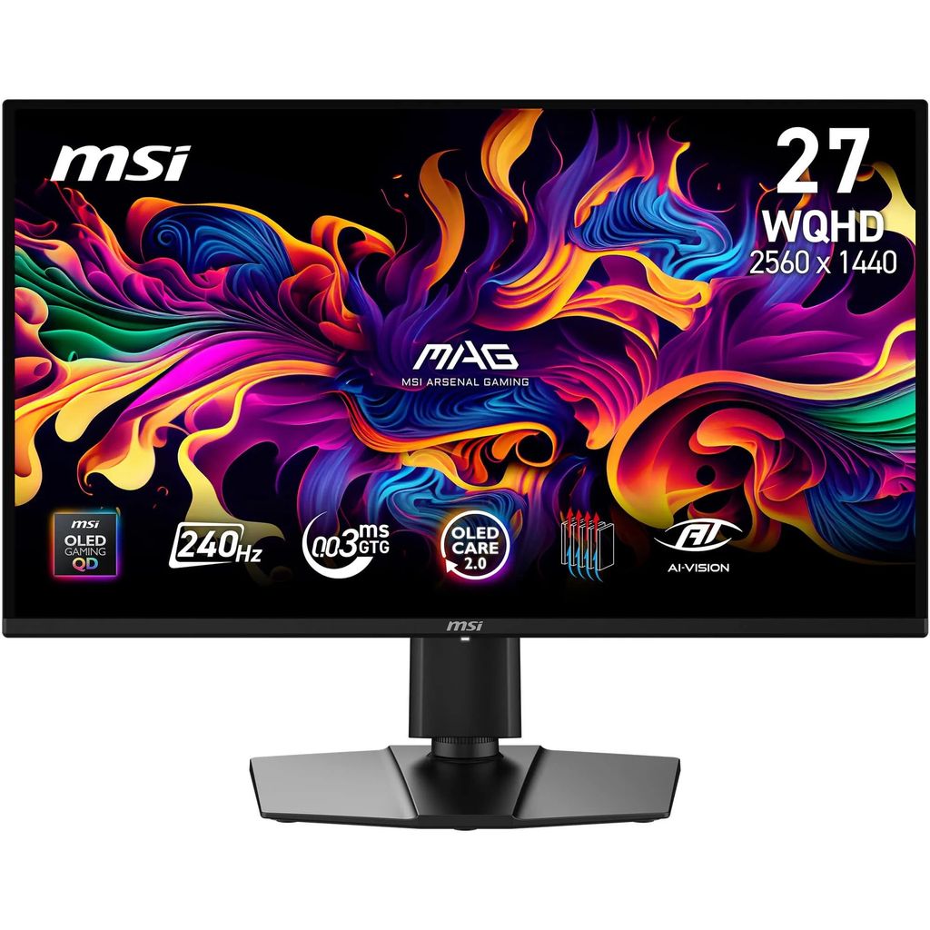 Écran PC 27" MSI MAG 274QP - QD-OLED X24, WQHD, 240Hz, HDR, 0,03ms