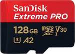 Carte micro SD Sandisk Extreme Pro 128 Go (vendeur tiers)