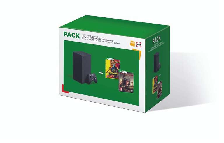 Pack Console Xbox Series X Noir + Cyberpunk 2077: Ultimate Edition + Assassin’s Creed Mirage Edition Deluxe (+40€ pour Adhérents) Nîmes (30)