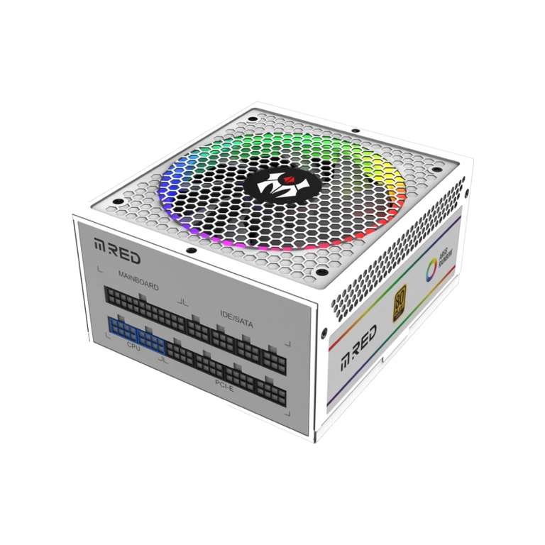 Alimentation PC M.RED - 850W, 80+GOLD Full Modulaire RGB / White