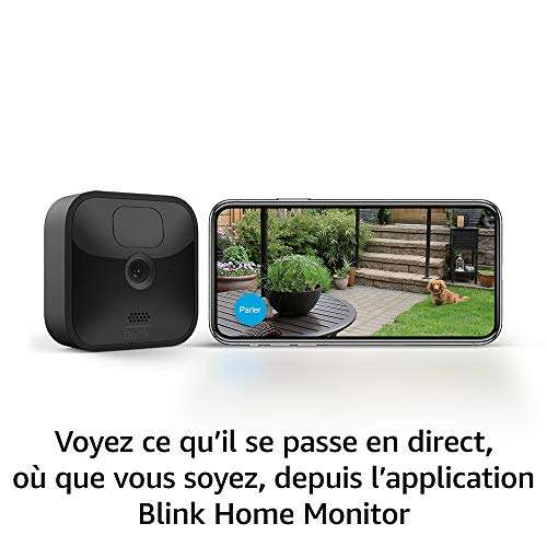 [Prime] Kit 2 caméras Blink Outdoor HD, sans fil + Blink Video Doorbell, Audio bidirectionnel, vidéo HD, Alexa + Blink Sync Module 2